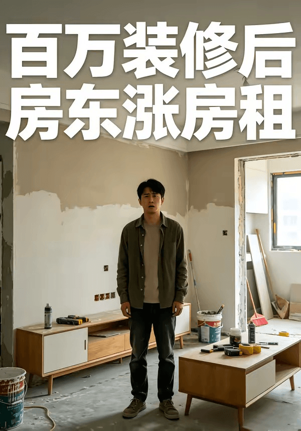 百万装修后，房东涨房租海报