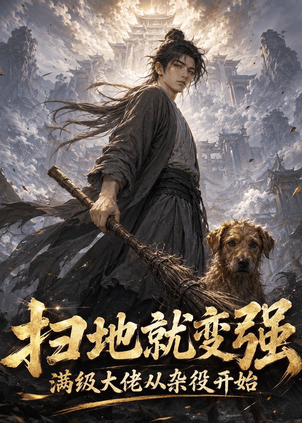 扫地就变强：满级大佬从杂役开始海报